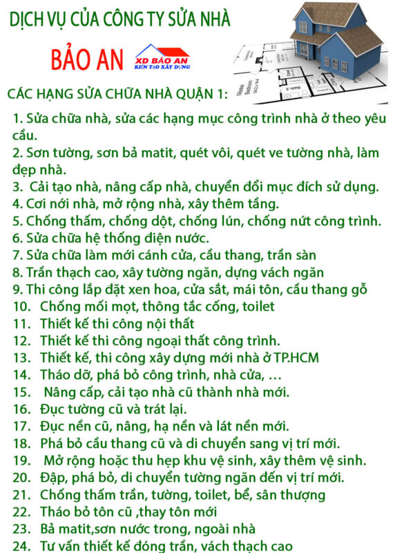 Công Ty Sửa Chữa Nhà – Bảo An