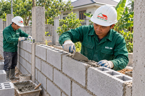 Đơn giá xây tường rào bằng gạch block