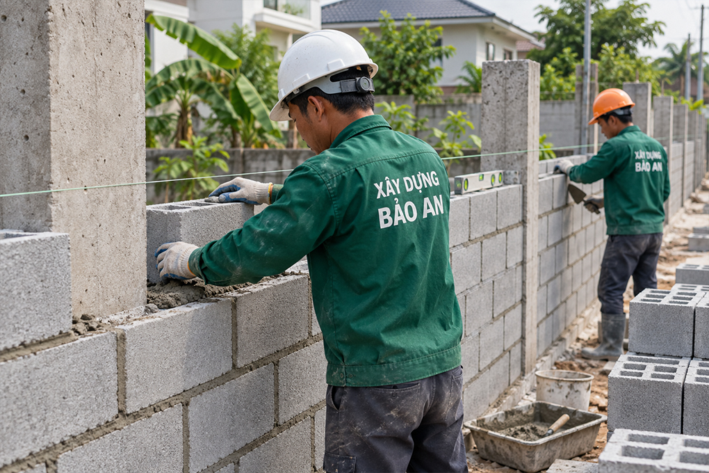 Giá xây tường rào bằng gạch block 1 Đơn giá xây tường rào bằng gạch block