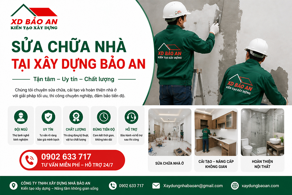 Thợ sửa chữa vặt tại nhà ở TP HCM 5 Thợ sửa việc vắt Bảo An