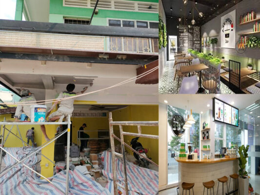 Cải tạo nhà cũ thành quán cafe