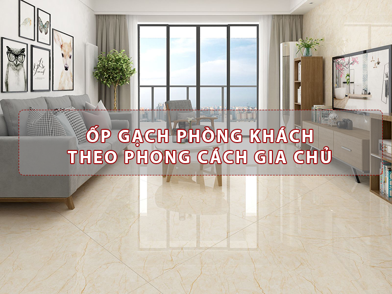 ốp gạch phòng khách