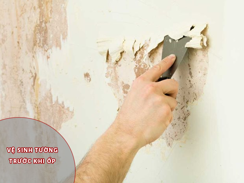 vệ sinh tường cũ