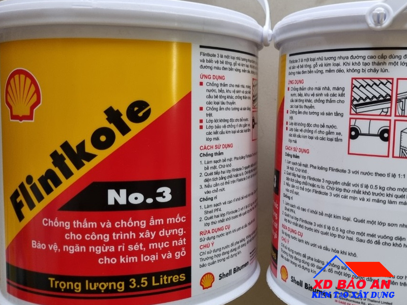 Sơn chống thấm gốc nhà vệ sinh bitum Shell Flintkote No 3
