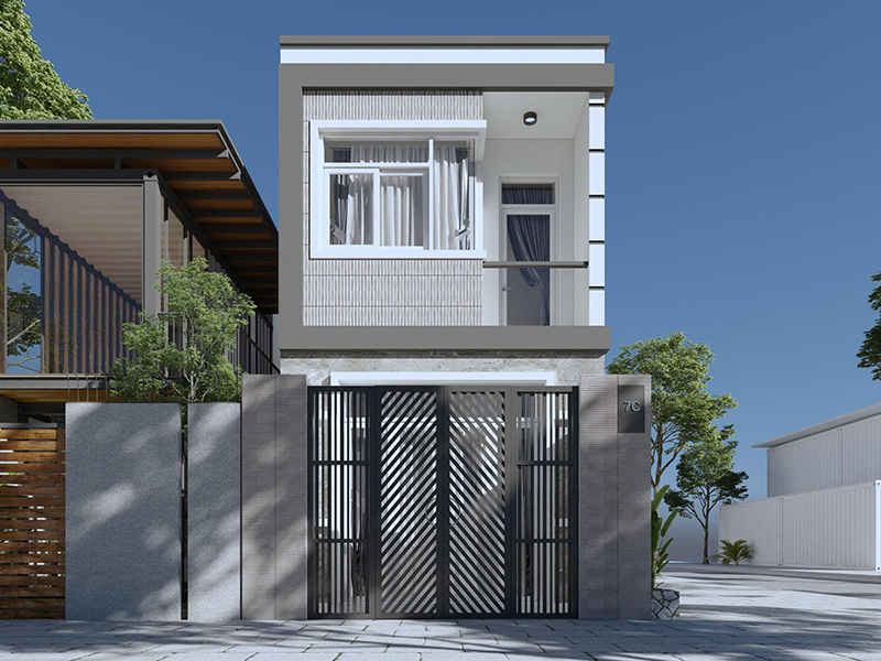 Sơn mặt tiền màu ghi xám: Tạo điểm nhấn tinh tế cho ngôi nhà của bạn 1 Sơn mặt tiền màu ghi xám: Tạo điểm nhấn tinh tế cho ngôi nhà của bạn