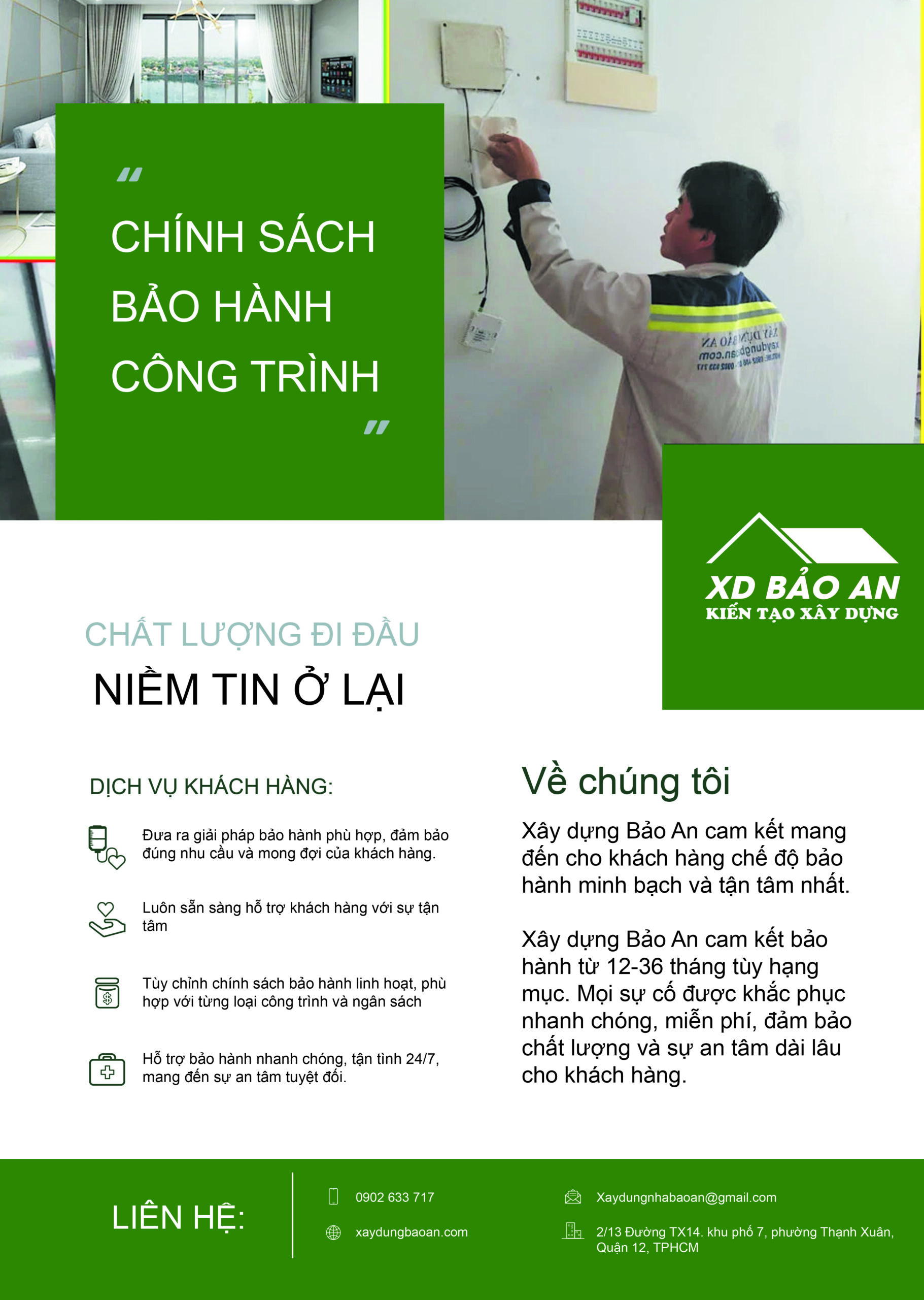 Chính sách bảo hàng công trình