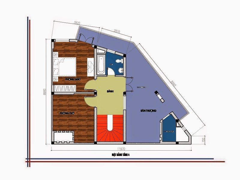3.4. Nhờ đơn vị thi công chuyên nghiệp xây nhà trên đất tam giác
