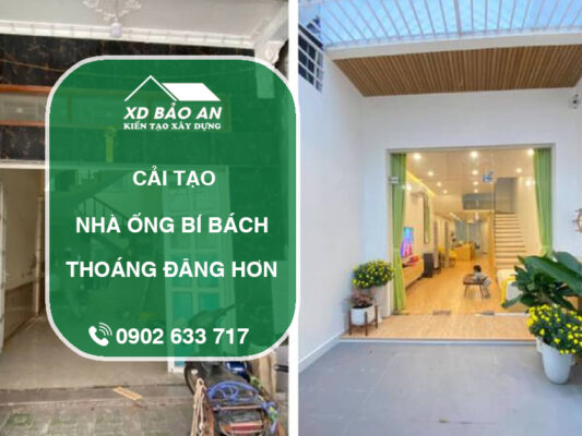 Cải tạo nhà ống bí bách thành không gian thoáng đãng hơn