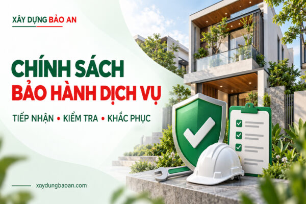 Chính sách bảo hành dịch vụ xây dựng và sửa chữa nhà của Bảo An.