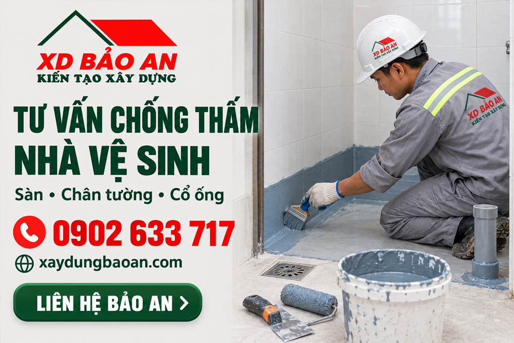 Chống thấm nhà vệ sinh không đục gạch có phù hợp? 7 Gọi ngay Bảo An tư vấn chống thấm nhà vệ sinh không đục gạch?