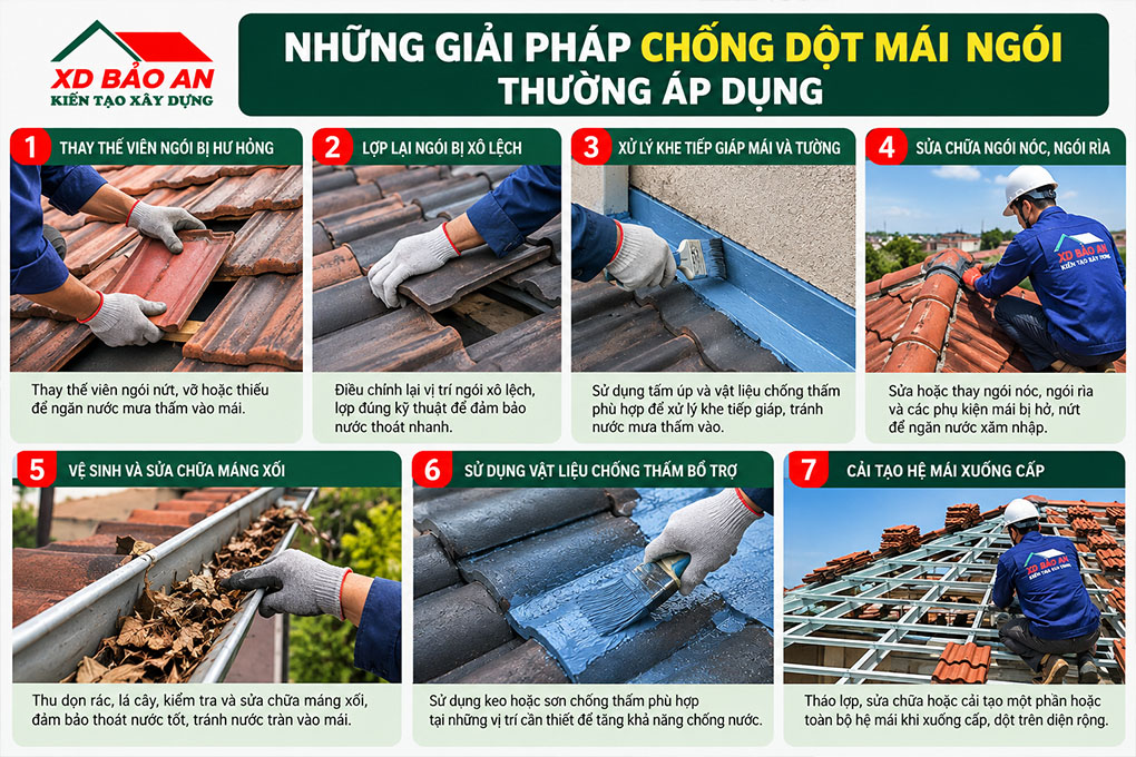 Chống Dột Mái Ngói: Giải Pháp Thi Công Và Chi Phí Tại TPHCM 3 Các giải pháp chống dột mai ngói